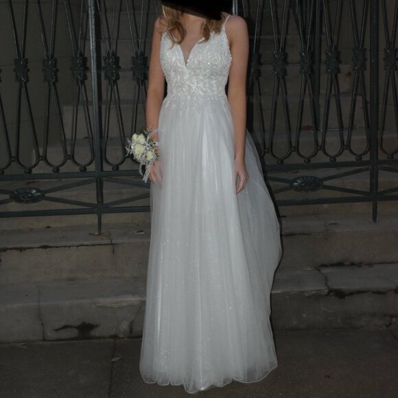 White Formal Cotillion Dress - Picture 1 of 6
